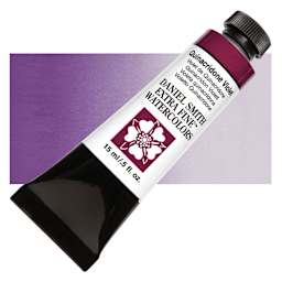 Daniel Smith Extra Fine Watercolor - Quinacridone Violet, 15 ml Tube and swatch