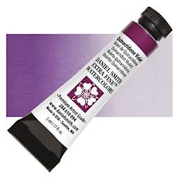 Daniel Smith Extra Fine Watercolor - Quinacridone Violet, 5 ml Tube and swatch