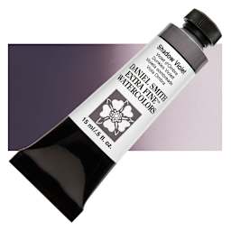 Daniel Smith Extra Fine Watercolor - Shadow Violet, 15 ml Tube and swatch