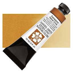 Daniel Smith Extra Fine Watercolor - Transparent Yellow Oxide, 15 ml Tube and swatch