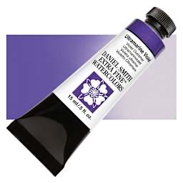 Daniel Smith Extra Fine Watercolor - Ultramarine Violet, 15 ml Tube and swatch