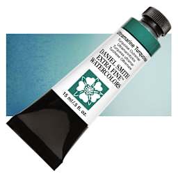 Daniel Smith Extra Fine Watercolor - Ultramarine Turquoise, 15 ml Tube and swatch
