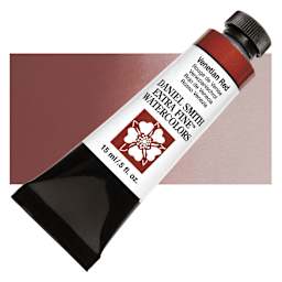 Daniel Smith Extra Fine Watercolor - Venetian Red, 15 ml Tube and swatch