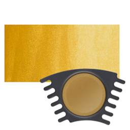 Faber Castell Connector Watercolor Paints - Yellow Ochre Refill pan and swatch