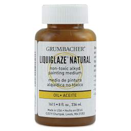 Weber Liquiglaze Natural Oil Medium - Front view of 8 oz bottle