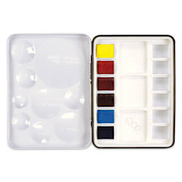 QoR Watercolor Set - Intensity, Set of 6 Half Pans (Set open)