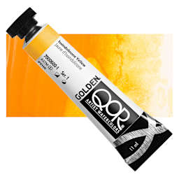 QoR Modern Watercolor - Isoindolinone Yellow, 11 ml tube and swatch