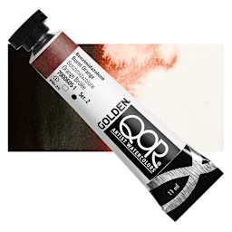 QoR Modern Watercolor - Benzimidazolone Burnt Orange, 11 ml tube and swatch