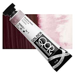 QoR Modern Watercolor - Perylene Violet, 11 ml tube and swatch