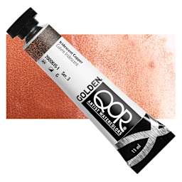 QoR Modern Watercolor - Iridescent Copper, 11 ml tube and swatch