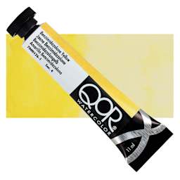 QoR Modern Watercolor - Benzimdazolane Yellow, 11 ml tube and swatch
