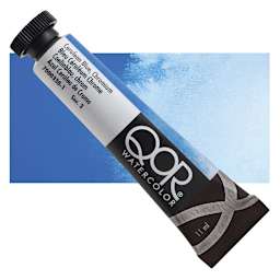 QoR Modern Watercolor - Cerulean Blue Chromium, 11 ml tube and swatch