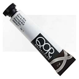 QoR Modern Watercolor - Chinese White, 11 ml tube and swatch