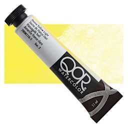 QoR Modern Watercolor - Hansa Yellow Light, 11 ml tube and swatch