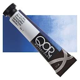 QoR Modern Watercolor - Prussian Blue, 11 ml tube and swatch