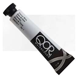 QoR Modern Watercolor - Titanium White, 11 ml tube and swatch