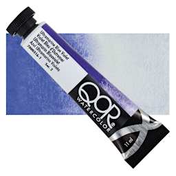 QoR Modern Watercolor - Ultramarine Blue Violet, 11 ml tube and swatch