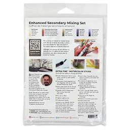 Daniel Smith Watercolor Sticks - Enhanced Secondary Colors, Set of 5, back of packaging