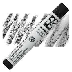 Daniel Smith Watercolor Stick - Ivory Black stick and swatch