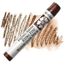 Daniel Smith Watercolor Stick - Burnt Sienna stick and swatch