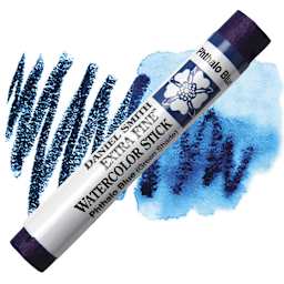 Daniel Smith Watercolor Stick - Phthalo Blue (Green Shade) stick and swatch