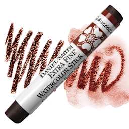Daniel Smith Watercolor Stick - Quinacridone Burnt Scarlet stick and swatch