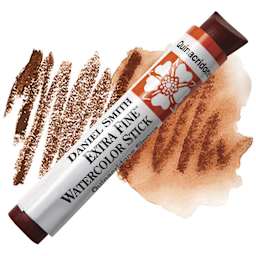 Daniel Smith Watercolor Stick - Quinacridone Sienna stick and swatch