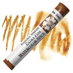 Daniel Smith Watercolor Stick - Raw Sienna stick and swatch