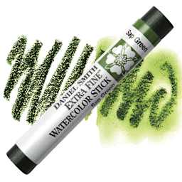 Daniel Smith Watercolor Stick - Sap Green stick and swatch