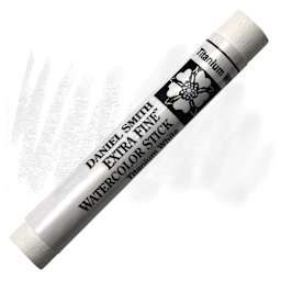 Daniel Smith Watercolor Stick - Titanium White stick and swatch