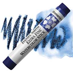 Daniel Smith Watercolor Stick - Ultramarine Blue stick and swatch