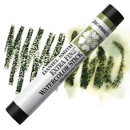 Daniel Smith Watercolor Stick - Undersea Green stick and swatch