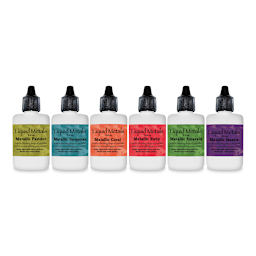 Liquid Metals Watercolor - Set of 6, Simmering Gems