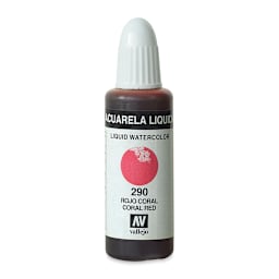 Vallejo Liquid Watercolor - Coral Red, 32 ml