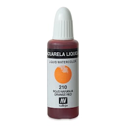 Vallejo Liquid Watercolor - Orange Red, 32 ml