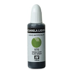 Vallejo Liquid Watercolor - Olive Green, 32 ml