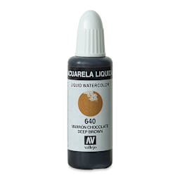 Vallejo Liquid Watercolor - Deep Brown, 32 ml