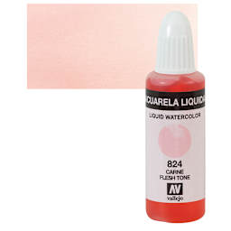 Vallejo Liquid Watercolor - Flesh Tone, 32 ml and swatch