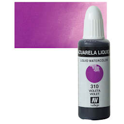 Vallejo Liquid Watercolor - Violet, 32 ml and swatch