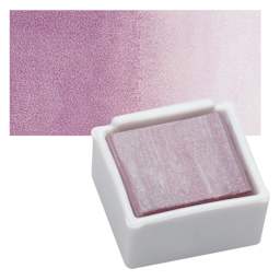 Derwent Watercolor Pan - Metallic Pink pan and swatch