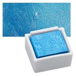 Derwent Watercolor Pan - Metallic Blue pan and swatch