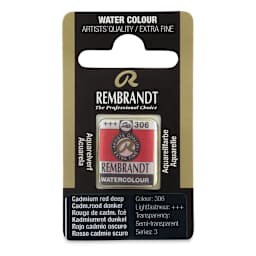 Rembrandt Watercolor Half Pan - Cadmium Red Deep