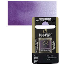 Rembrandt Watercolor Half Pan - Mauve pan and swatch