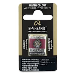 Rembrandt Watercolor Half Pan - Permanent Red Violet