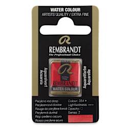 Rembrandt Watercolor Half Pan - Perylene Red Deep