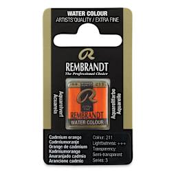 Rembrandt Watercolor Half Pan - Cadmium Orange