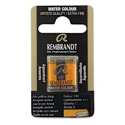 Rembrandt Watercolor Half Pan - Azo Yellow Deep