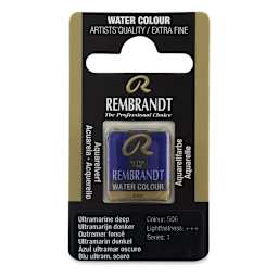 Rembrandt Watercolor Half Pan - Ultramarine Deep