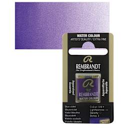 Rembrandt Watercolor Half Pan - Blue Violet pan and swatch