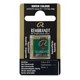 Rembrandt Watercolor Half Pan - Viridian